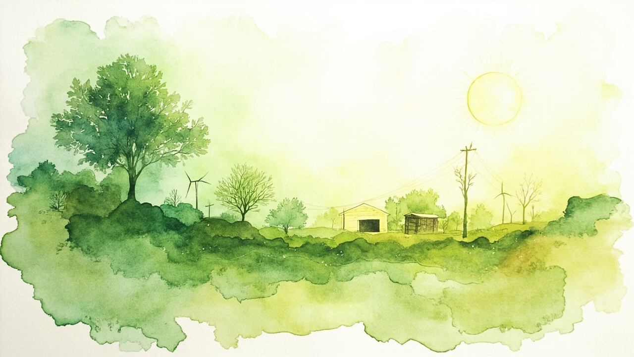 Llum verda ambiental a la planta solar agrovoltaica de Taradell